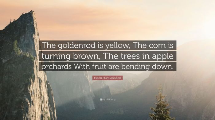 The goldenrod is yellow poem