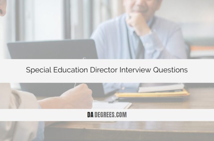 Special education director interview questions